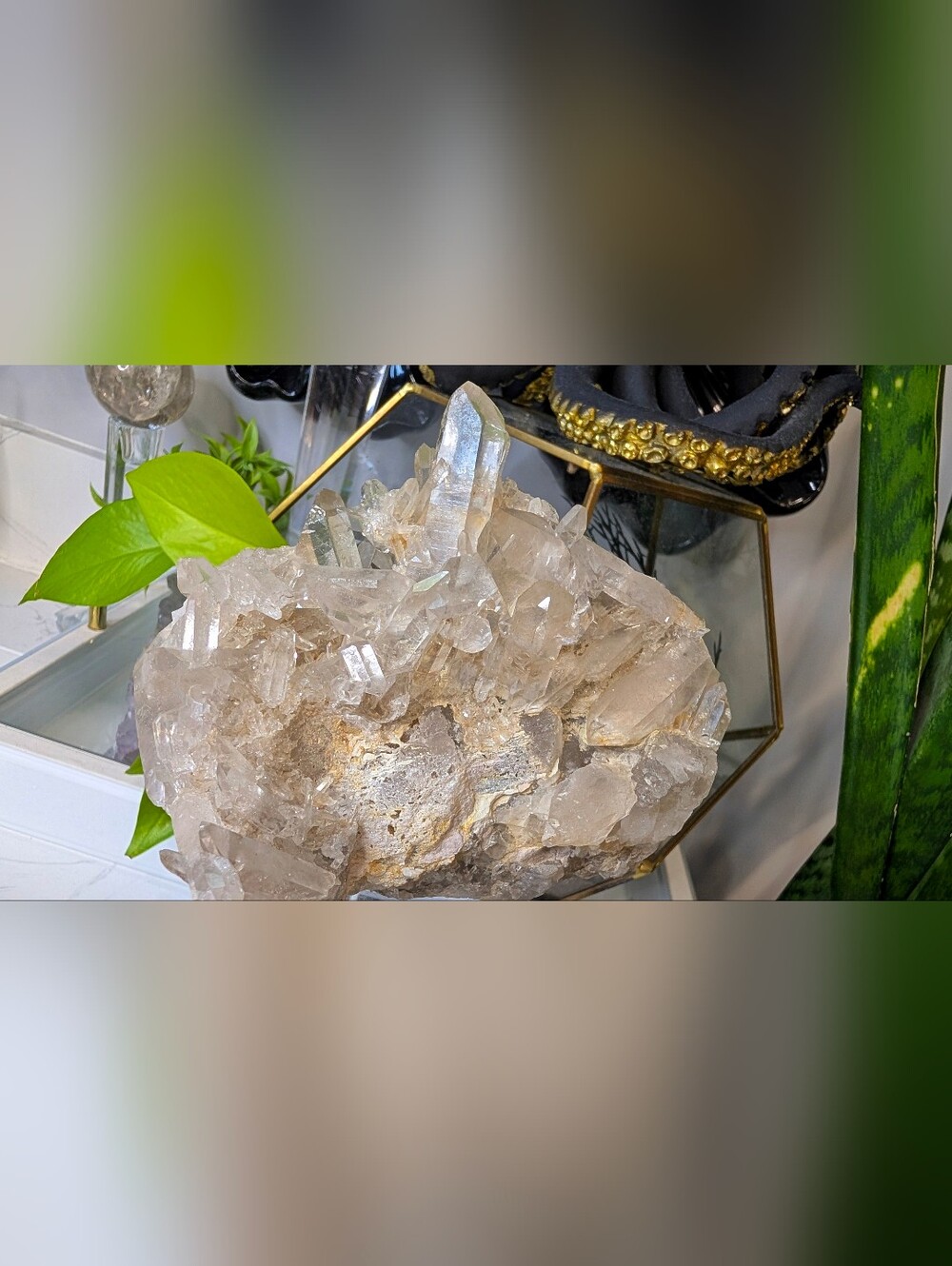 Clear Quartz Crystal Cluster